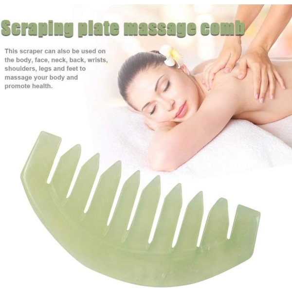 Jade Sten Massagkam Traditionell Naturlig Jade Massager Akupunktur Huvudterapi Triggerpunkt Behandling