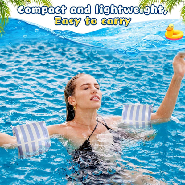 Arm Floaties PVC Uppblåsbara Armband Randiga Pool Floats Ärmar Simning Arm Float Ringar