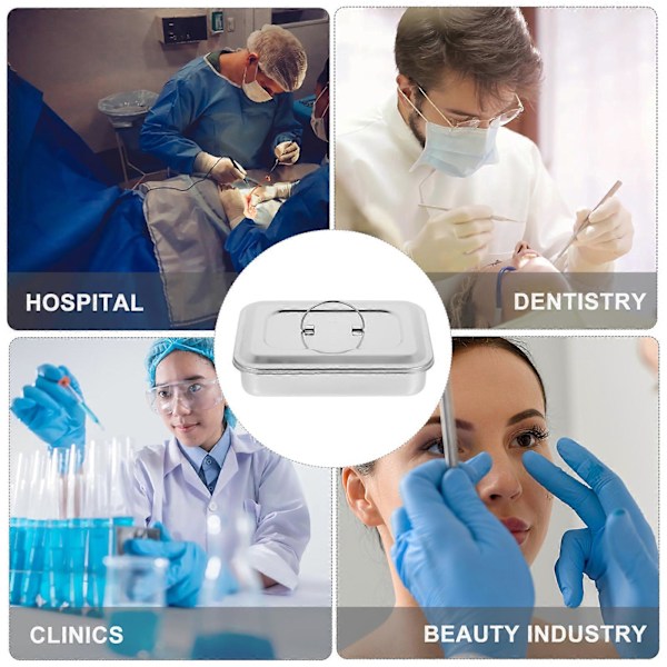 Dental Kirurgisk Brett Kirurgisk Instrument Organizer Steriliseringsbrett med Lokk
