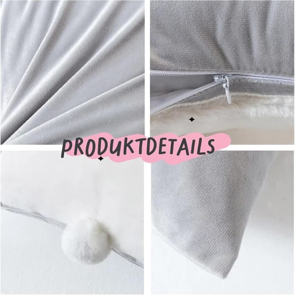 Påskörngott 45x45cm 1/2-pack – Sammet Påskhare Kudde, Påskdekoration Prydnadskudde Vårdekoration Grå 1st-Kanin Gray 1pc-Rabbit
