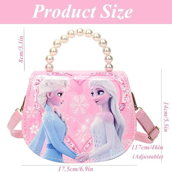 Jentebager for frossen skulder, prinsessebager, skulderbager for barn, jenter, for å gå ut og reise, ROSA