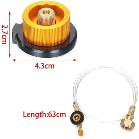 Gaspatronadapter til udendørs gaskomfurer - Til camping og camping - Dyseadapter til LPG, flad cylinder, flaskeadapter