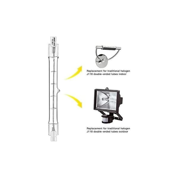 Halogenpære - AIMOONSA - R7S 118mm 300W - 3000 lm - 230V - Dimbar