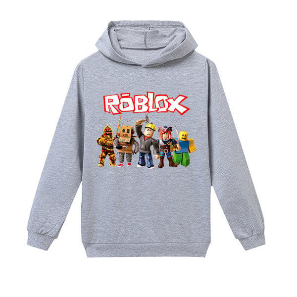 Roblox hettegenser for barn yttertøy genser grå grå grå 100 cm_tfrf