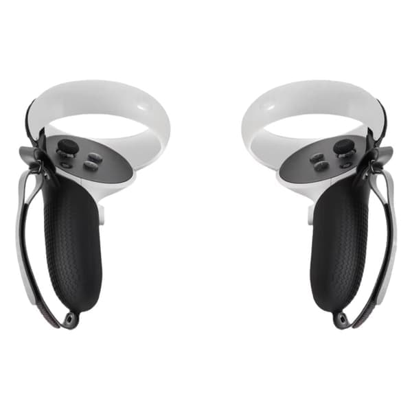 Silikonkontrollerdeksel til Oculus Quest 2 med sklisikkert grep og justerbar håndstropp Svart