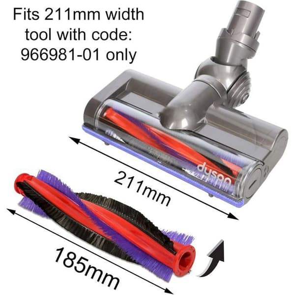 Udskiftningsbørsterulle til Dyson V6 / DC59 / DC62 / SV03 / SV07 - 185 mm