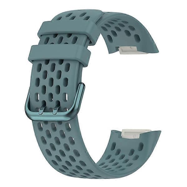 Blød silikone sportsudskiftningsrem med åndehuller til Fitbit Charge 6/5 Multicolor Style E Style E