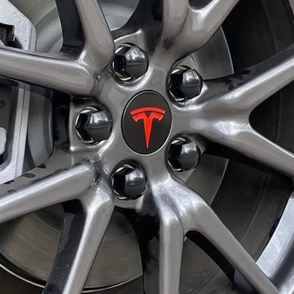 4-pack - Tesla Navkapslar / Hjulnavemblem - Bil Silver Silver