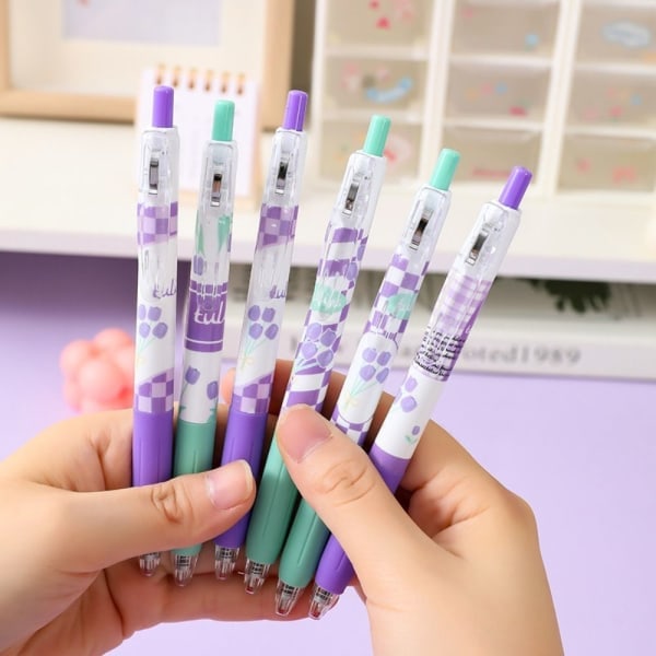 6 stk./sett Gelpenner Kulepenn 01-6PCS(Random) 01-6PCS(Random)