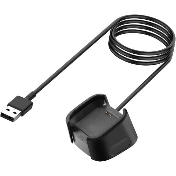 Oplader kompatibel med Fitbit Versa 2 (ikke til Versa/Versa Lite), udskiftningsstander til USB-ladekabel