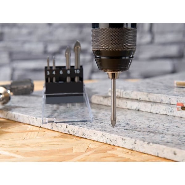 Sandblåste Bor - 4/5/6/8/10 mm - Hardmetall - Pakke med 5 - Presis Boring