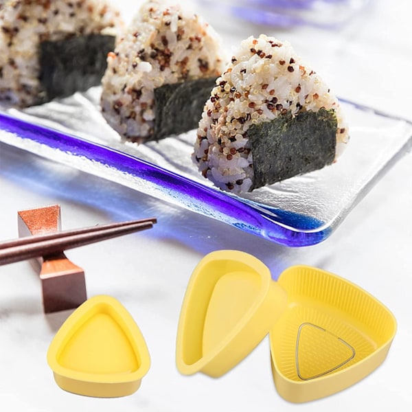 Onigiri Form, 3-pack Musubi Form, Triangel Sushi Maker, Non-stick Musubi Maker Press med Liten Risspade