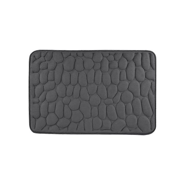 1 stk. Baderomsmatte i Memory Foam med preget mønster, vannabsorberende og vaskbar, sklisikker, tykk, myk og komfortabelt teppe til dusj A