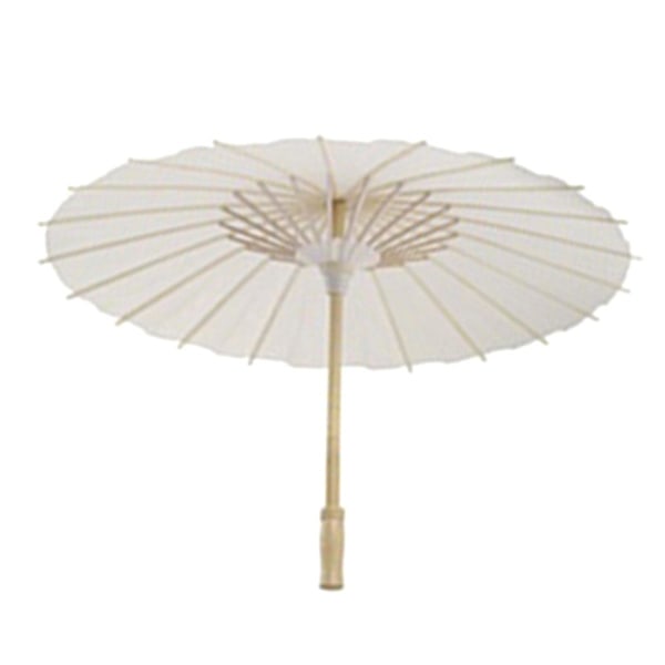 Papir Parasol Strandparaply Hvid DIY Paraply Fotografering Rekvisitter til Brusebad Fester Bryllup 60cm/23.6inch