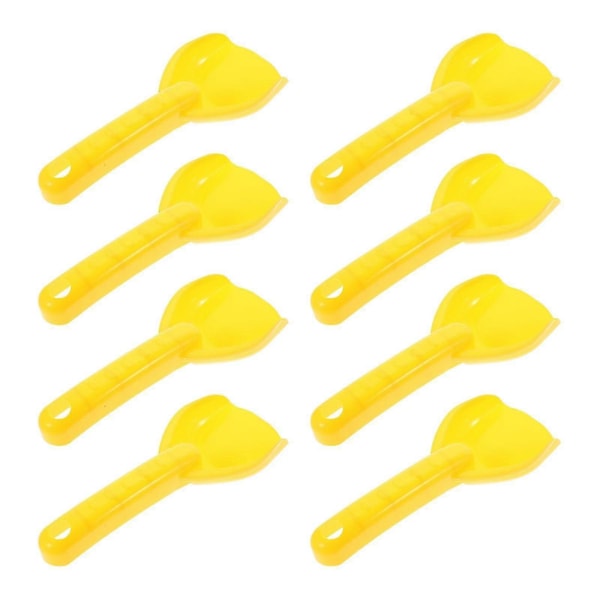 8 stk. Strand Sand Spader Barn Spade Leke Hagearbeid Graveleker (gul)