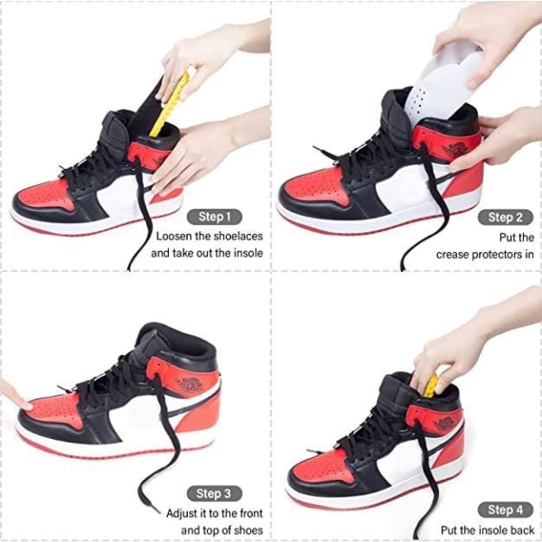 Anti-veck-skydd för sneakers / Skoskydd - Behåller skornas form Vit Vit Vit (40-46)