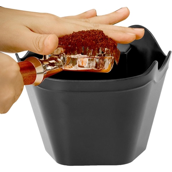 Espressomaskine Tilbehør - Kaffebøtte, 12,6 cm/4,96 tommer Espresso Kaffegrumsbeholder til Hjemmet, Cafe, Kaffebar Black