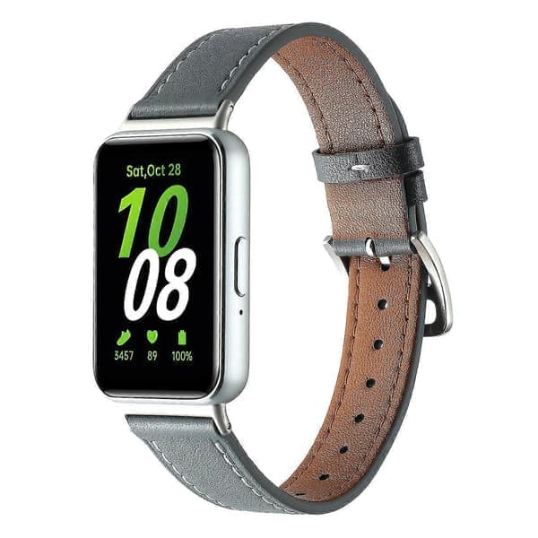 Ekte lærreimerstatning for Samsung Galaxy Fit3 - Beige Flerfarget Grå Grey
