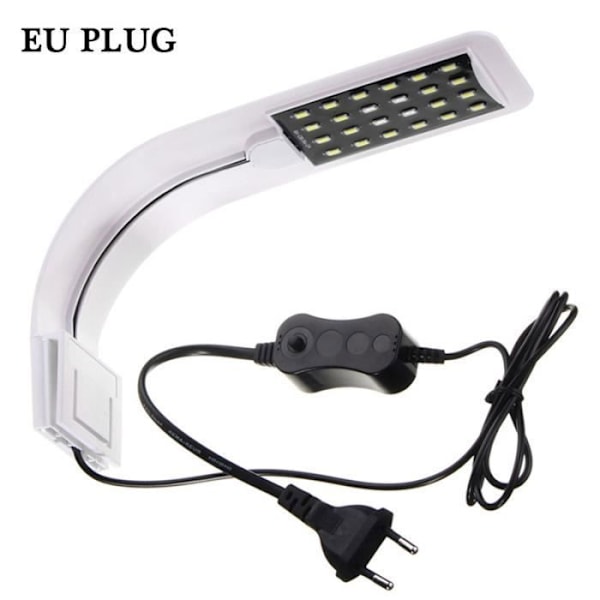 TEMPSA 10W 24 LED Akvarium Fisketank LED Clip Belysningslampe Fleksibel Lys EU