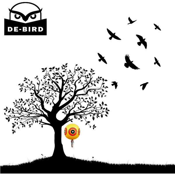 De-Bird Ballonger med ögon för fågelförsvar, fågelskydd, duvförsvar, fågelskrämma - effektivt skydd mot duvor, gäss, hackspettar