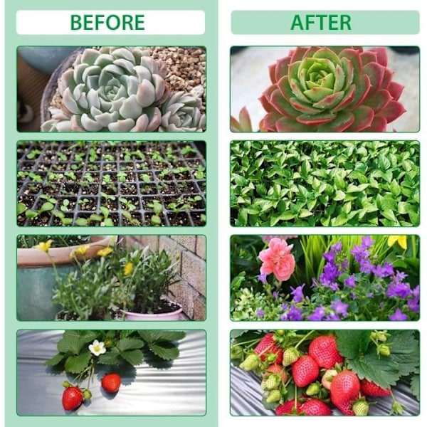 Plantelys - Merke - Modell - 160 LED-er 40W - 5 Justerbare Nivåer - Fullt Spektrum