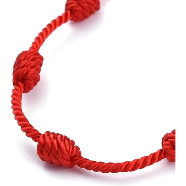 7 Originale Røde Knuder Mod Det Onde Øje og Beskyttelse mod Dårlig Energi, Håndlavet, Tråd Amulet til Mænd, Kvinder, Par og Venskab