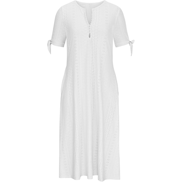 Boho-mekko naisille UK Vintage Kesäinen Löysä Lyhythihainen Rantamekko Naisten Boheemi Kukkaprintti Tunikamekko