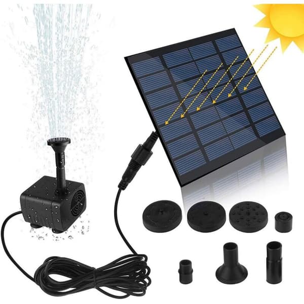 AIPERQ Mini Solfontänpump Kit, Solvattenpump Paneler, Solpanel Vattenpump för Trädgårdspool