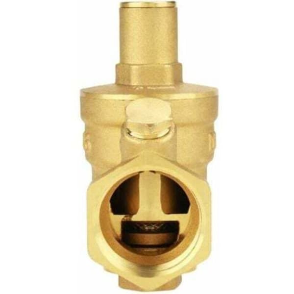 Aiperq trykregulator, messing trykregulator, DN25 justerbar messing vandtrykregulator reduktionsventil med manometer