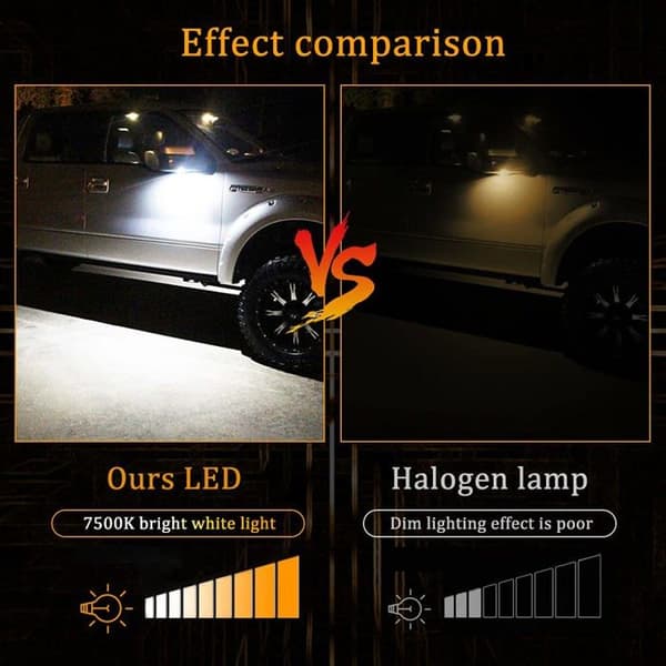 LED backspegel pölbelysning, bil välkomstljus, spegelljus, avkodningsfunktion, dörrljus