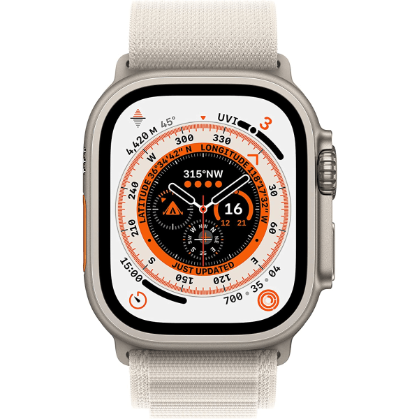 Ocean Apple Watch 49mm Starlight Alpine Loop