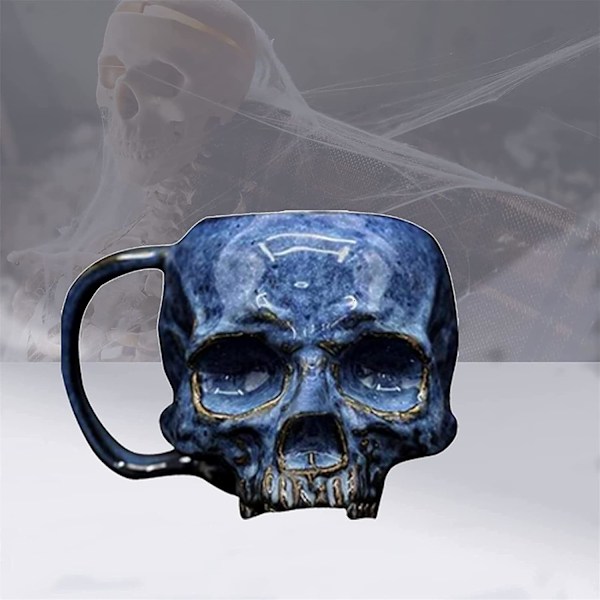 Kraniekopp, Makabre Kaffekopper/Kopp, Halloween Kraniedekorasjoner, Håndlaget Gavekrus