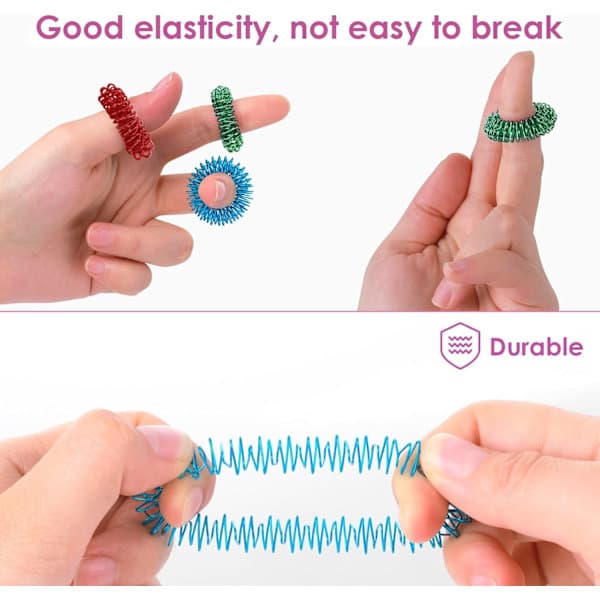 30 Stykker Piggede Sensoriske Fingerringe Akupressurring Sæt God Pigget Fidget Ring