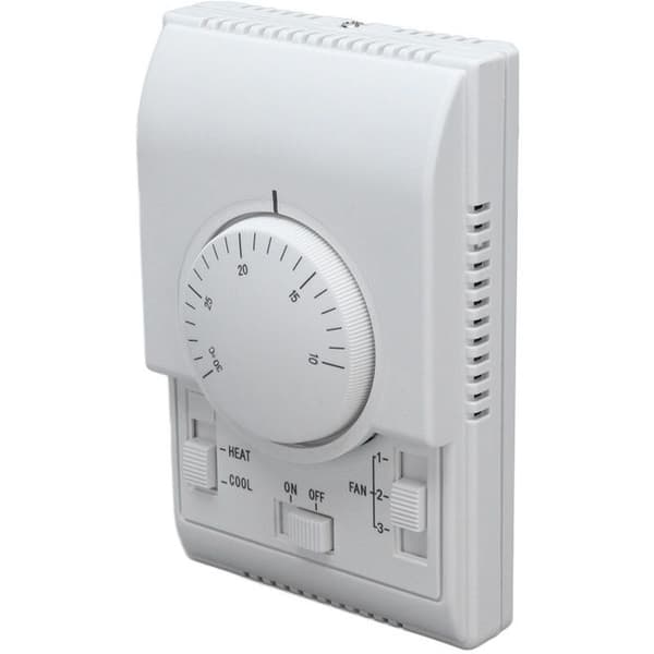 2-vägs mekanisk termostat för central luftkonditionering 110–220V – kontrollbrytare (grå)