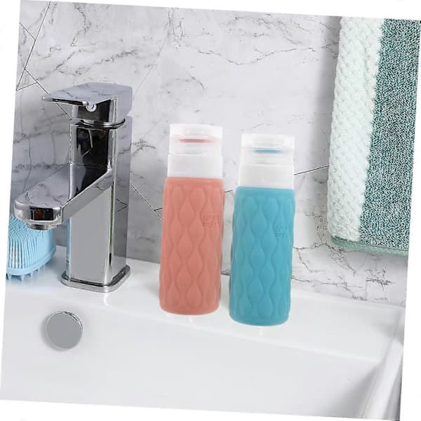 Reseflaskor Set om 4 100 ml Silikon Reseförpackning Pump Schampo Balsam Flaskor