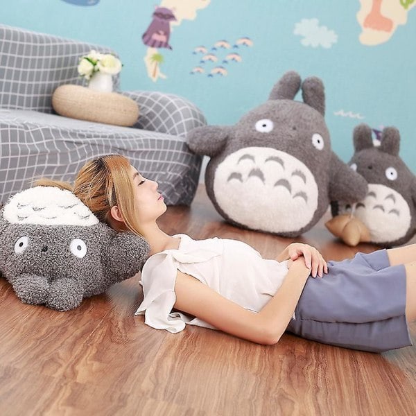 20-70cm Jätteplysch Totoro Leksaker Cartoon Tonari No Totoro Plyschkudde Härliga Stoppade Dockor för Barn Flickor Födelsedagspresenter 30 cm