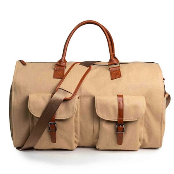 Rullekufferter til rejser, konvertibel duffel-kuffert med hjul, 100% splinterny Dark Brown