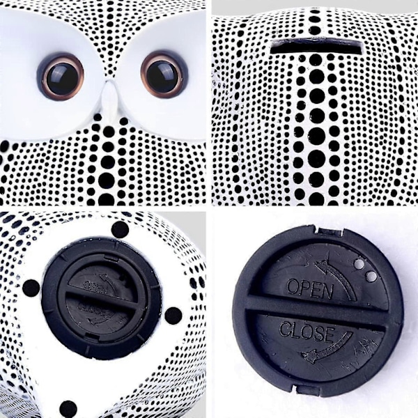 Uggle Spargris För Vuxna Pojkar Flickor Barn Plast Sparbössa Myntbank Staty Dekor Vit