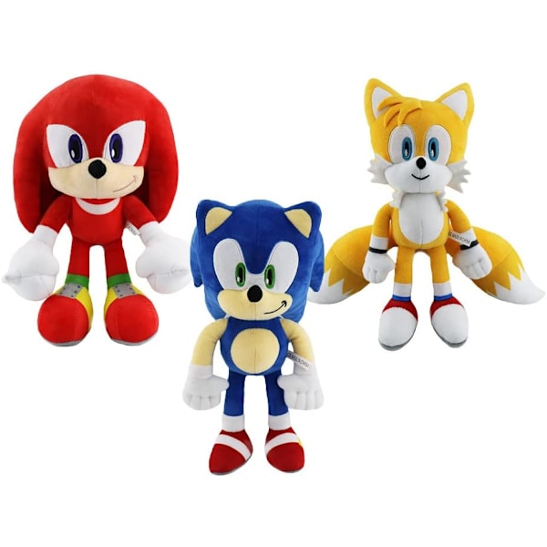 3 stk. Sonic Plysdukker: Bløde udstoppede legetøj til fans