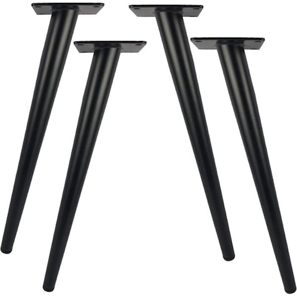 Sett med 4 metallbordben for møbler, 30 cm lengde, erstatningsben for møbler, 800 kg kapasitet