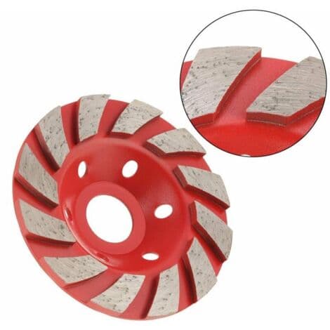 stk. Diamantslibeskivesegment til polering af granit, murværk, sten, beton, keramik, udvendig diameter 100 mm (rød)