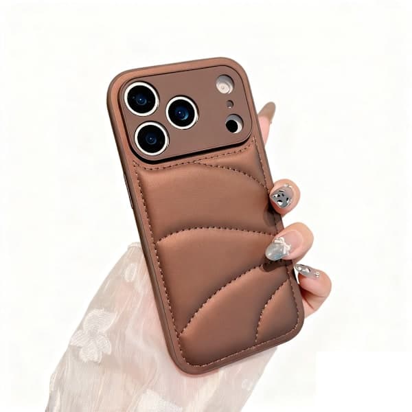 Passer til iPhone 17 mobildeksel, dekompresjon dunjakke materiale iPhone 17
