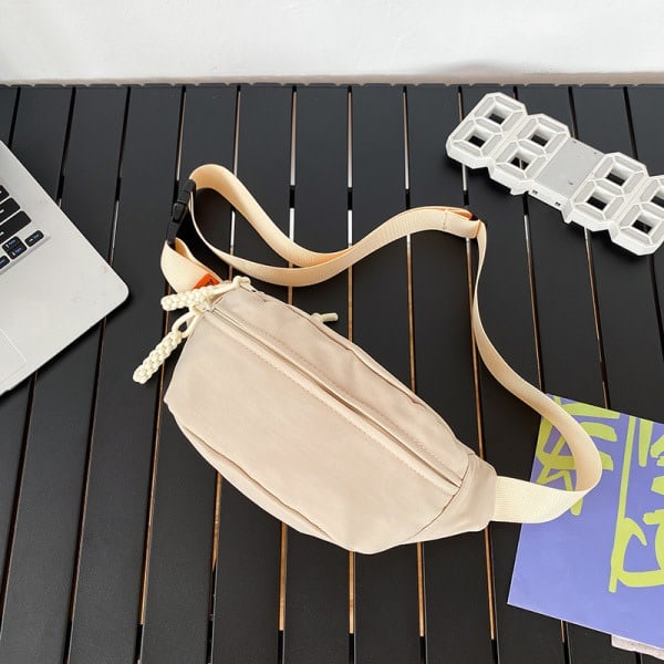 Retro Brysttaske Dame Sport Fritid Messenger Taske Hvid