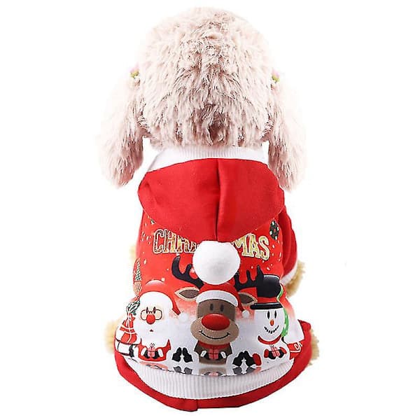 Kæledyrstøj Fire Ben Jul Elg Fleece Efterår og Vinter Hund Kat Sweater (M)