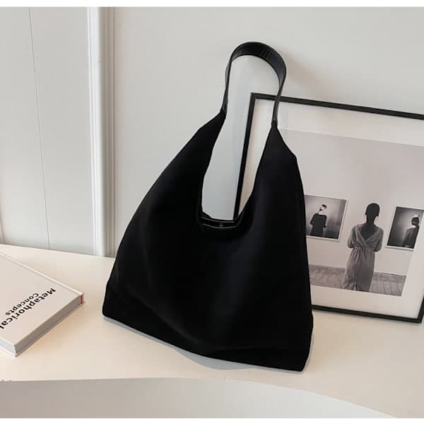 Ruskindstaske til kvinder, arbejdstaske, Sloa taske sort Black_max Black Black