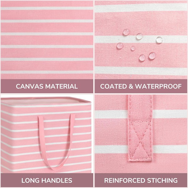 Stor Tvättkorg, Tvättkorgar för Handdukar Sängkläder Smutsiga Kläder, Tvättkorg, Tvättbehållare Pink