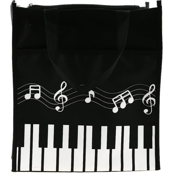 Keyboard Klaver Musik Melodi Nylon Tote Undervisning Stof Taske Musik Gave Sort 1 stk