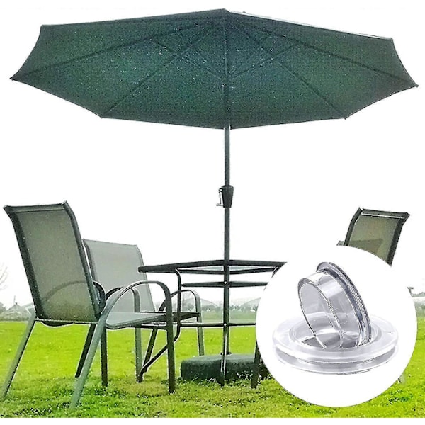 2 Sett Silikon Paraplyhull Deksel Bord og Stopper Paraplystativ Parasoll Tilbehør (transparent) Transparent