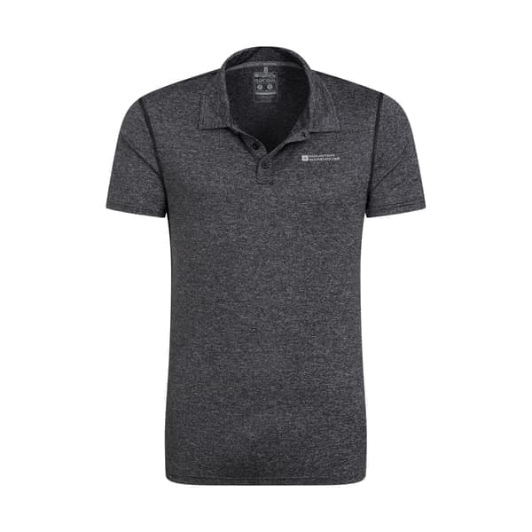Mountain Warehouse Agra Stribet Poloshirt til Mænd XL Sort Sort XL Black XL
