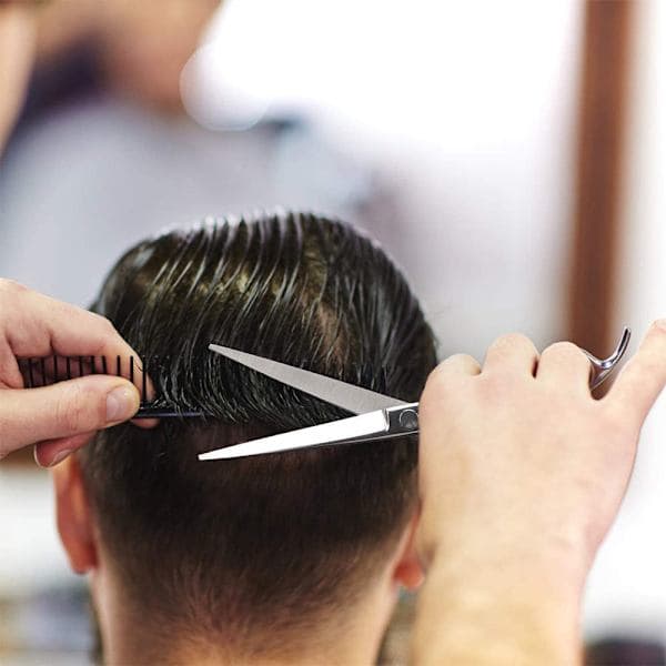 Professionel Barber/Salon Skarpe Hårklippesakse Sølv Silver